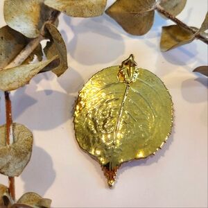Antique 14k Gold Leaf Pendant